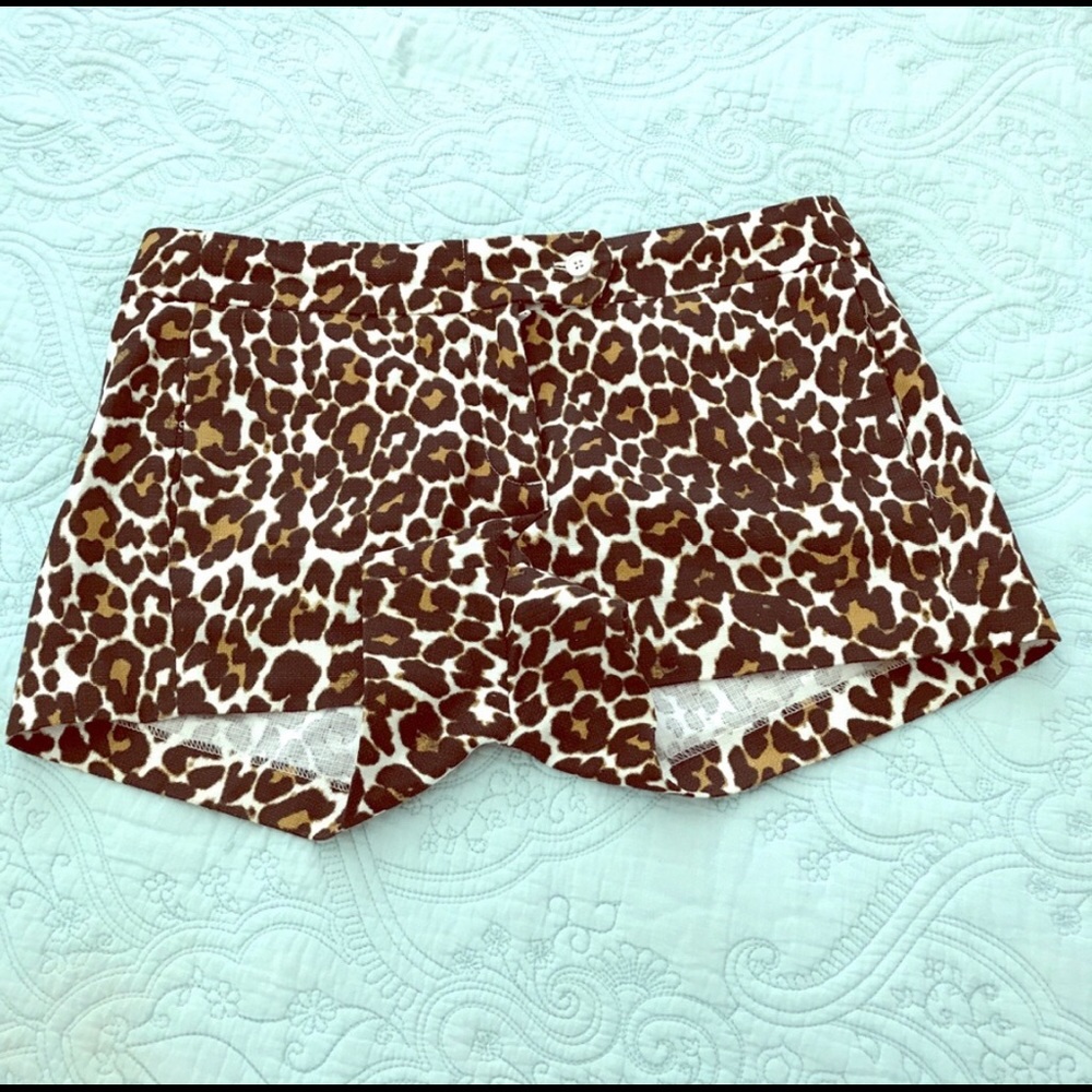 J Crew Cheetah Print Shorts Sz 4